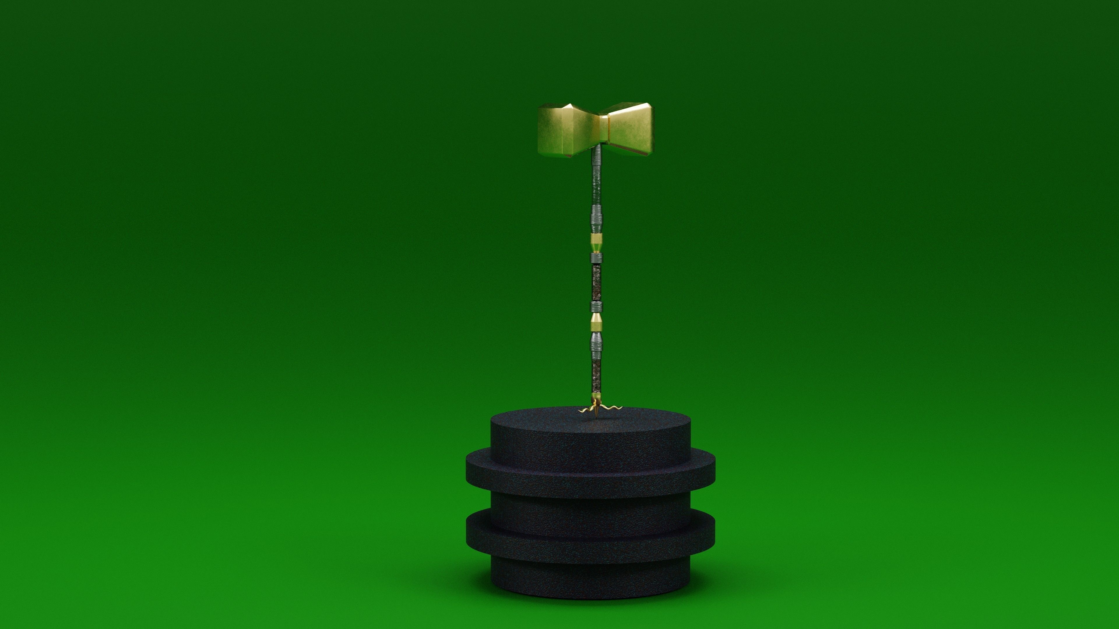 Hammer Low-poly 3D model_4