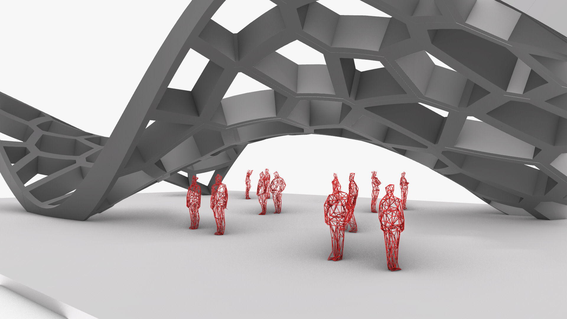 Wavy Cells Structure 3D model_8