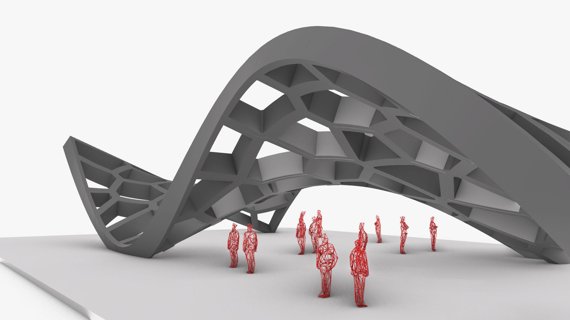 Wavy Cells Structure 3D model_5