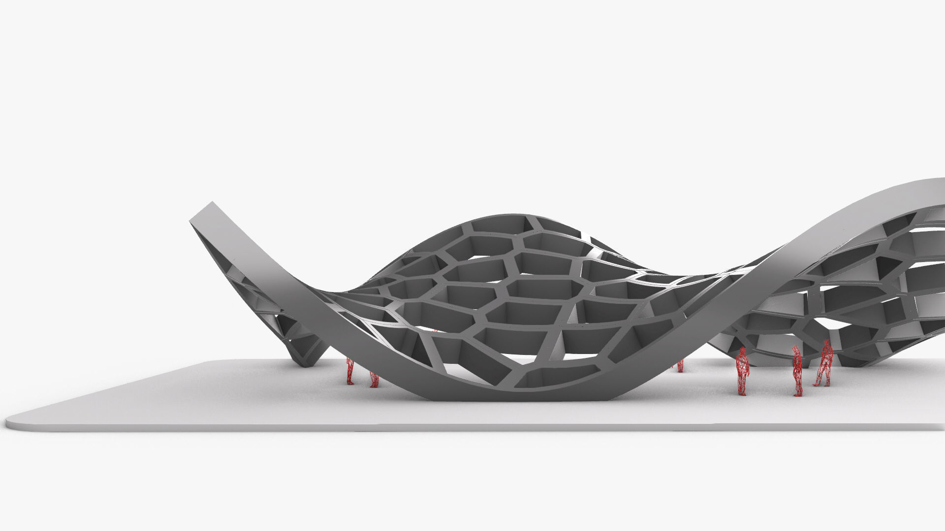 Wavy Cells Structure 3D model_4