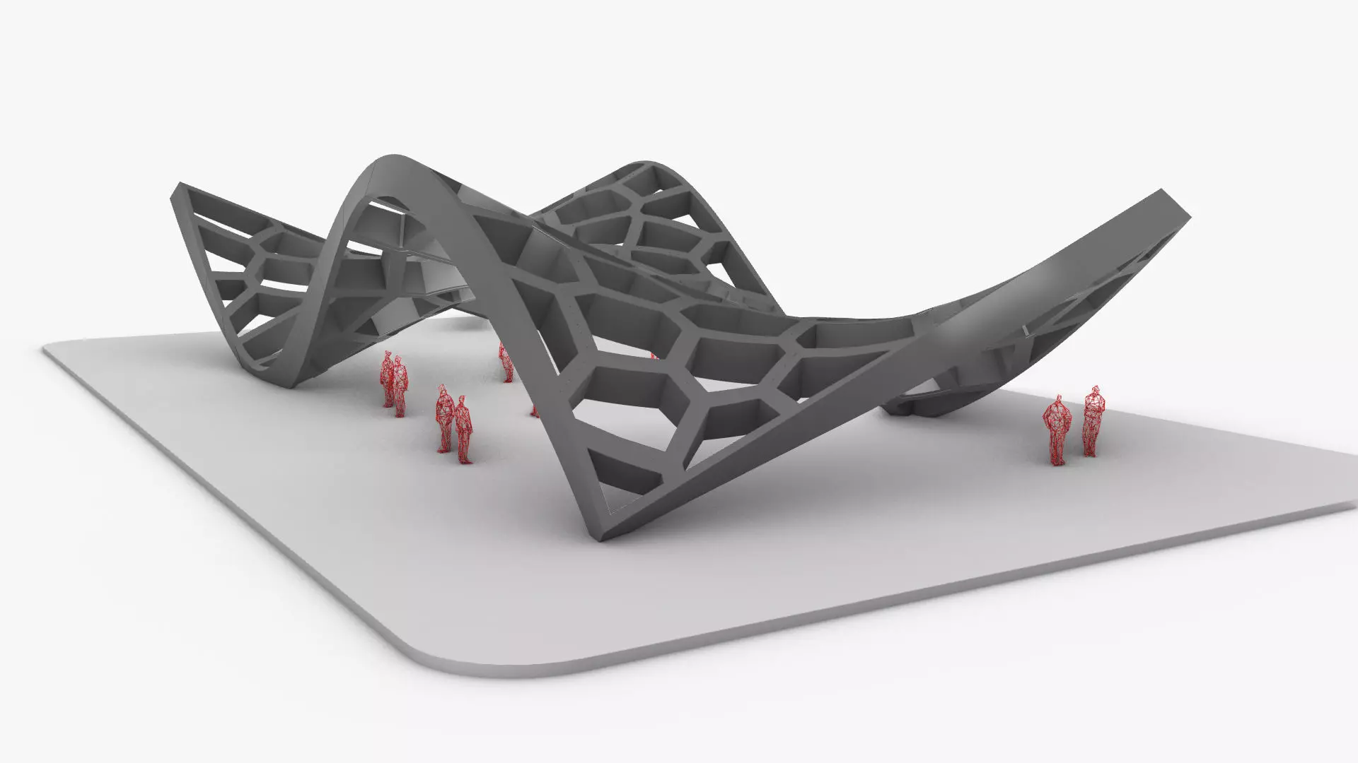 Wavy Cells Structure 3D model_0