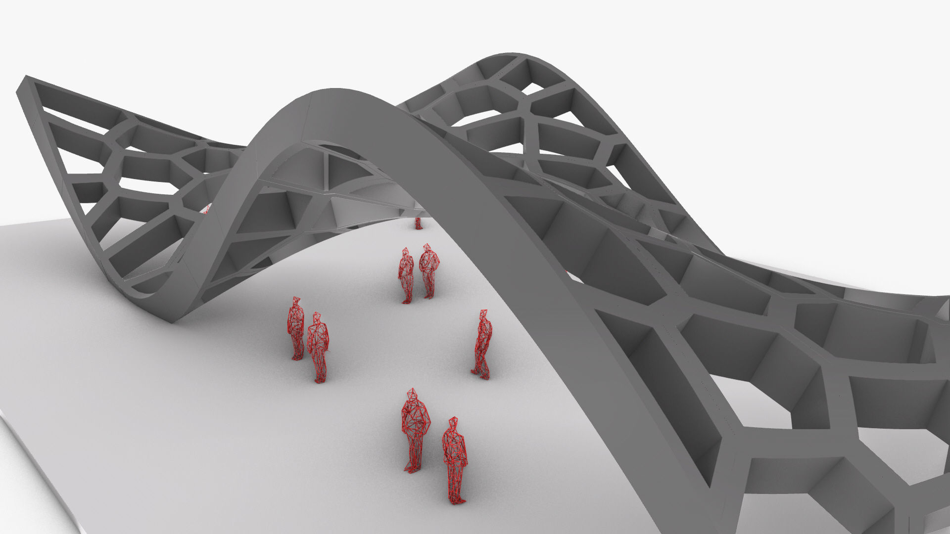 Wavy Cells Structure 3D model_10