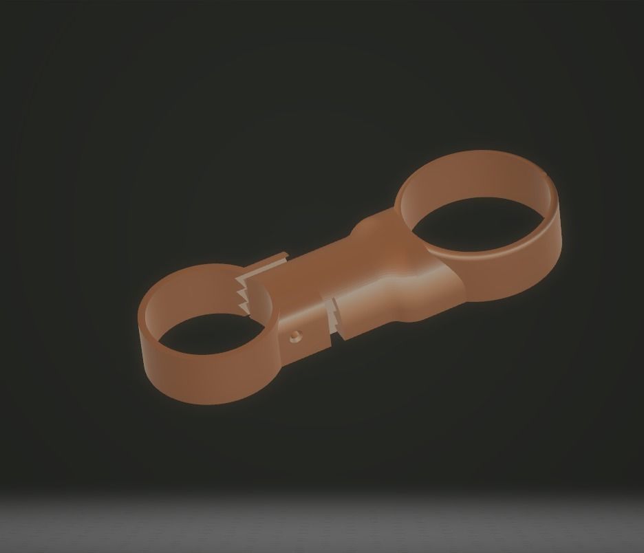 66mm Gauge holder for steering column VW Beetle 3D print model 3D print model_2