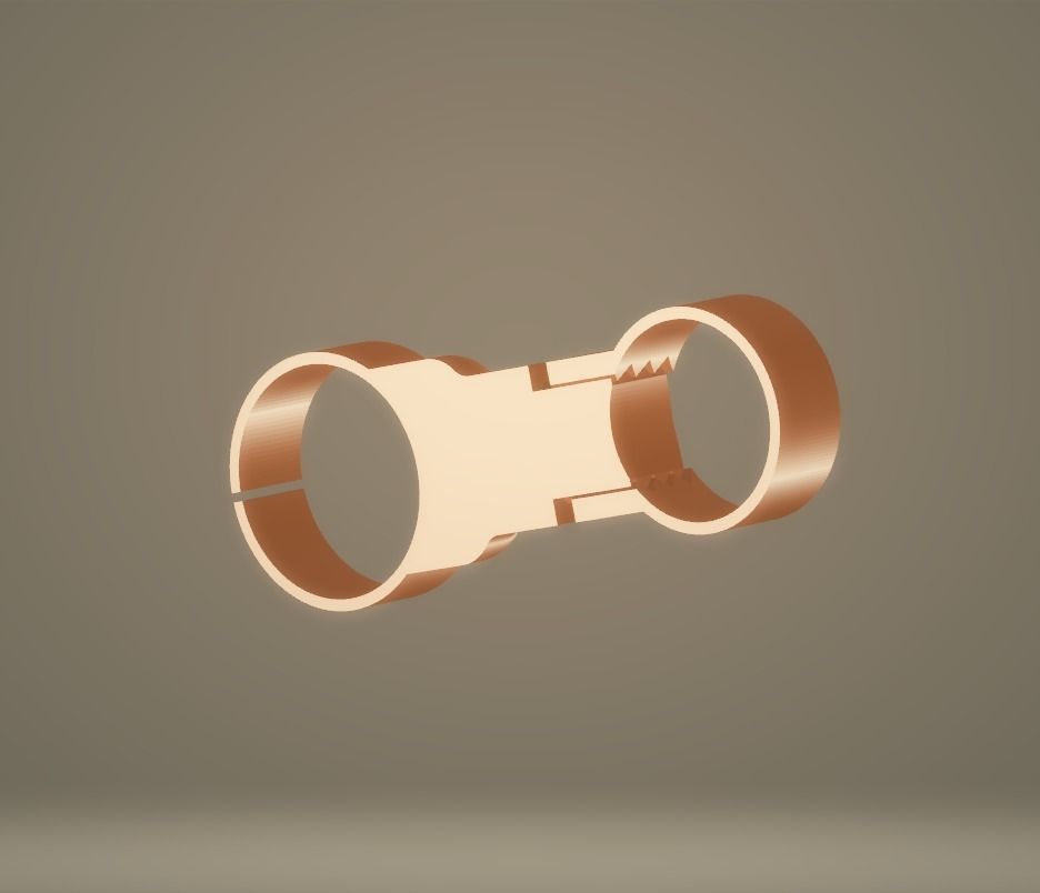 66mm Gauge holder for steering column VW Beetle 3D print model 3D print model_1