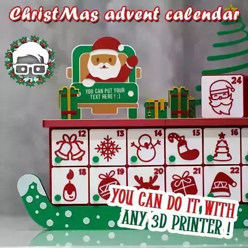 CHRISTMAS ADVENT CALENDAR  3D print model