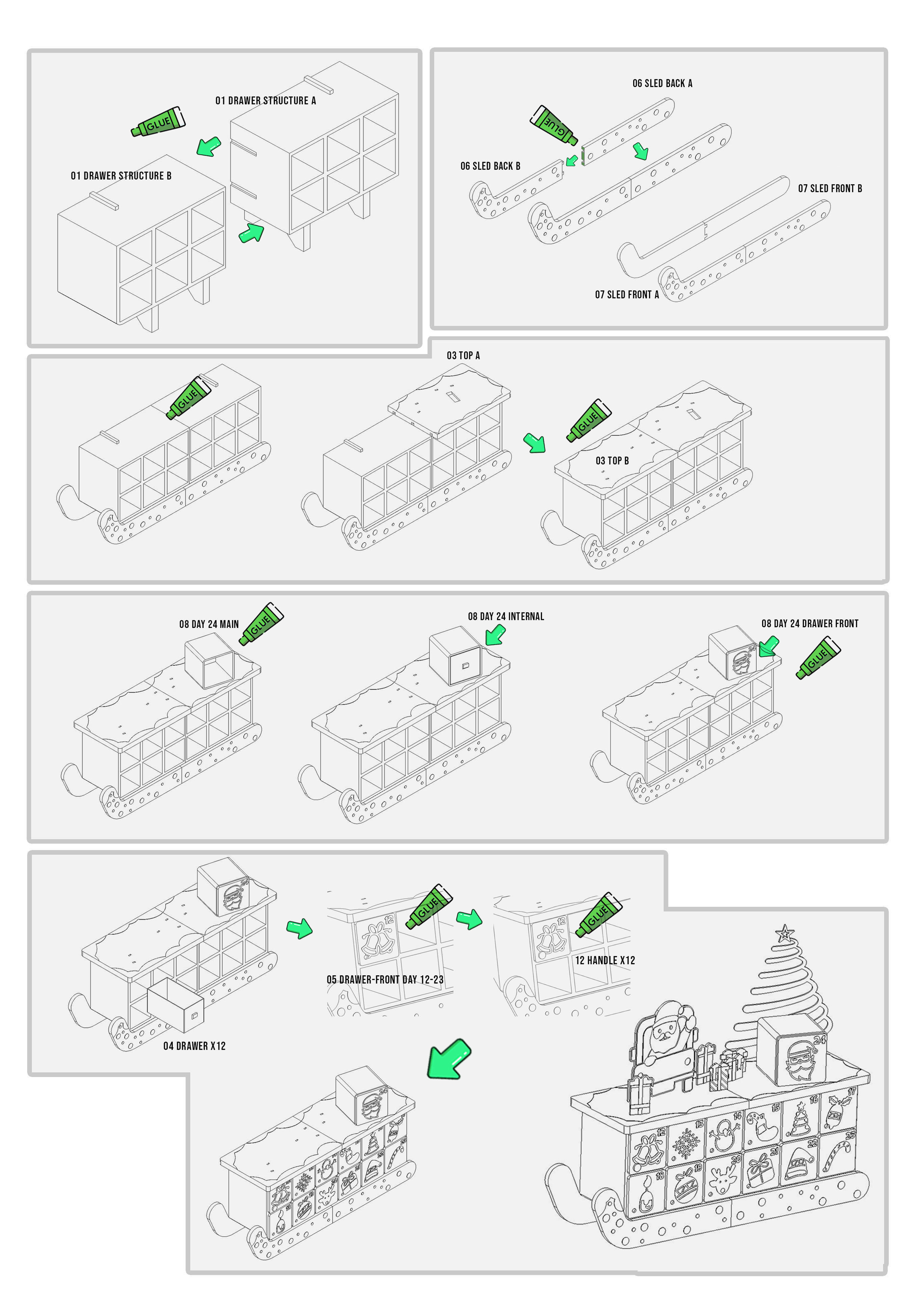 CHRISTMAS ADVENT CALENDAR  3D print model_10
