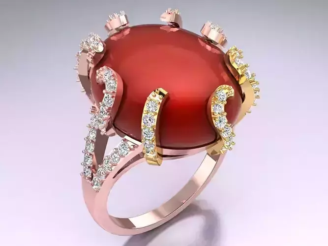 Oval Stone Ring - Womens Rings - GN237