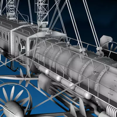 J Verne flying train 3D model_0