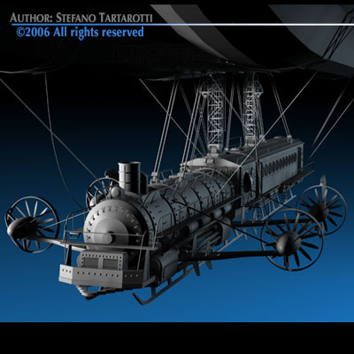 J Verne flying train 3D model_2