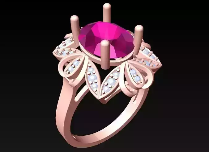 Oval Stone Ring - Womens Rings - GN256