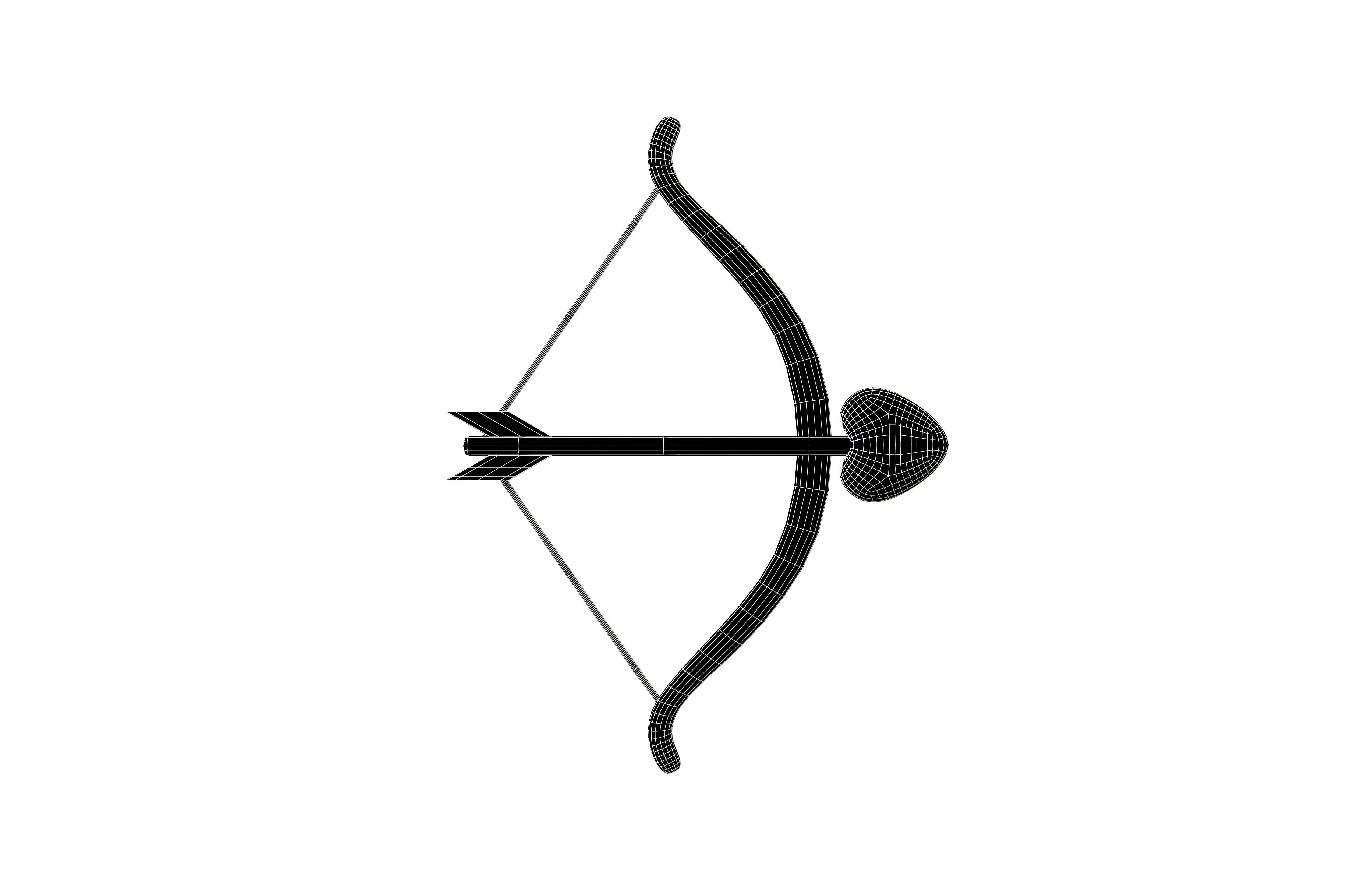 Cartoon Cupid Bow v1 004 Low-poly 3D model_5