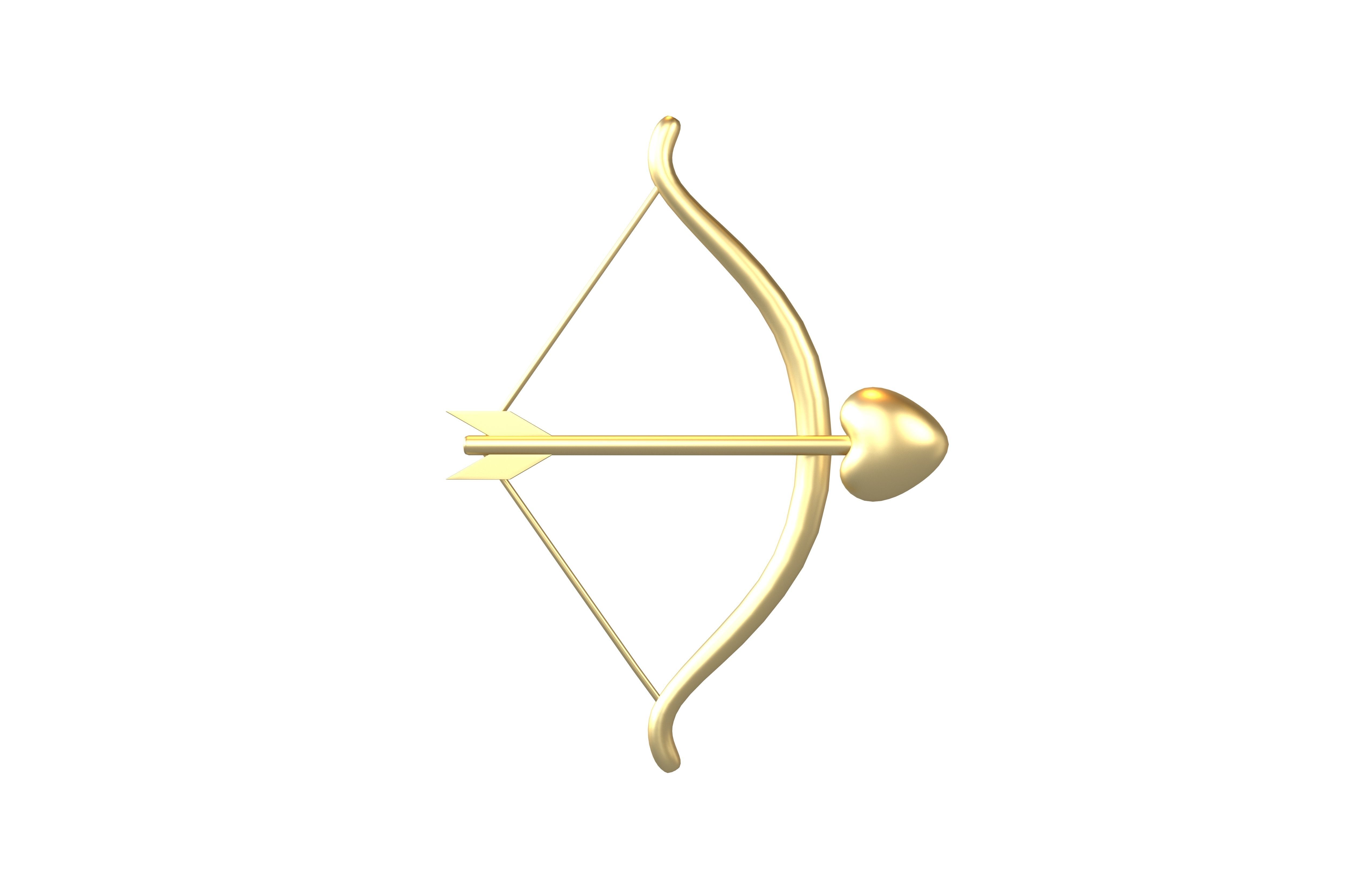 Cartoon Cupid Bow v1 004 Low-poly 3D model_1