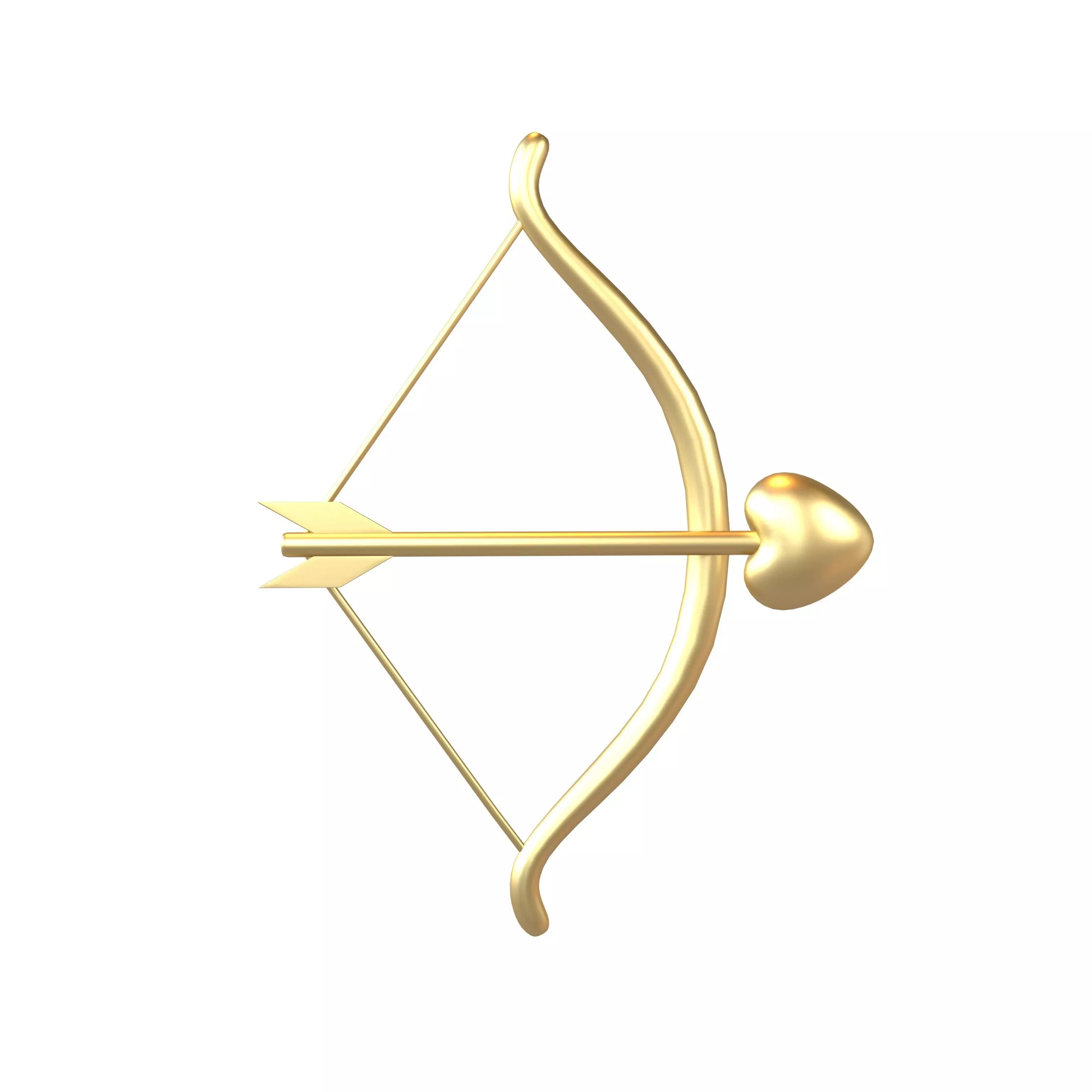 Cartoon Cupid Bow v1 004 Low-poly 3D model_0