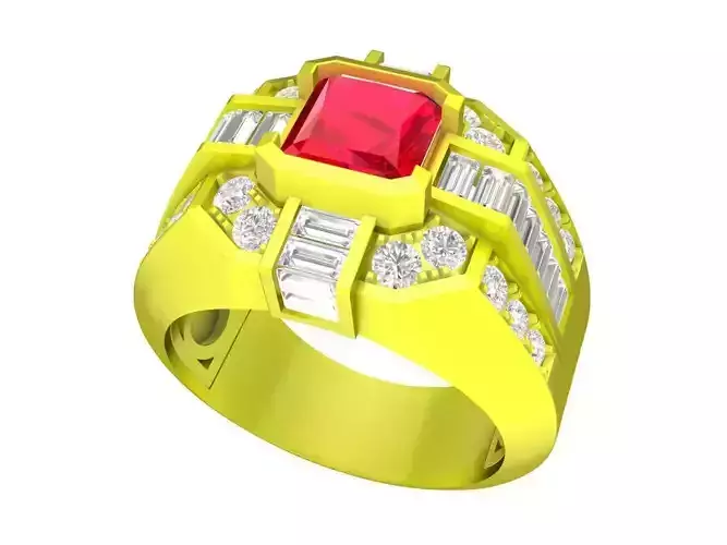 A7260 Radiant Diamond Korean Style Men Ring