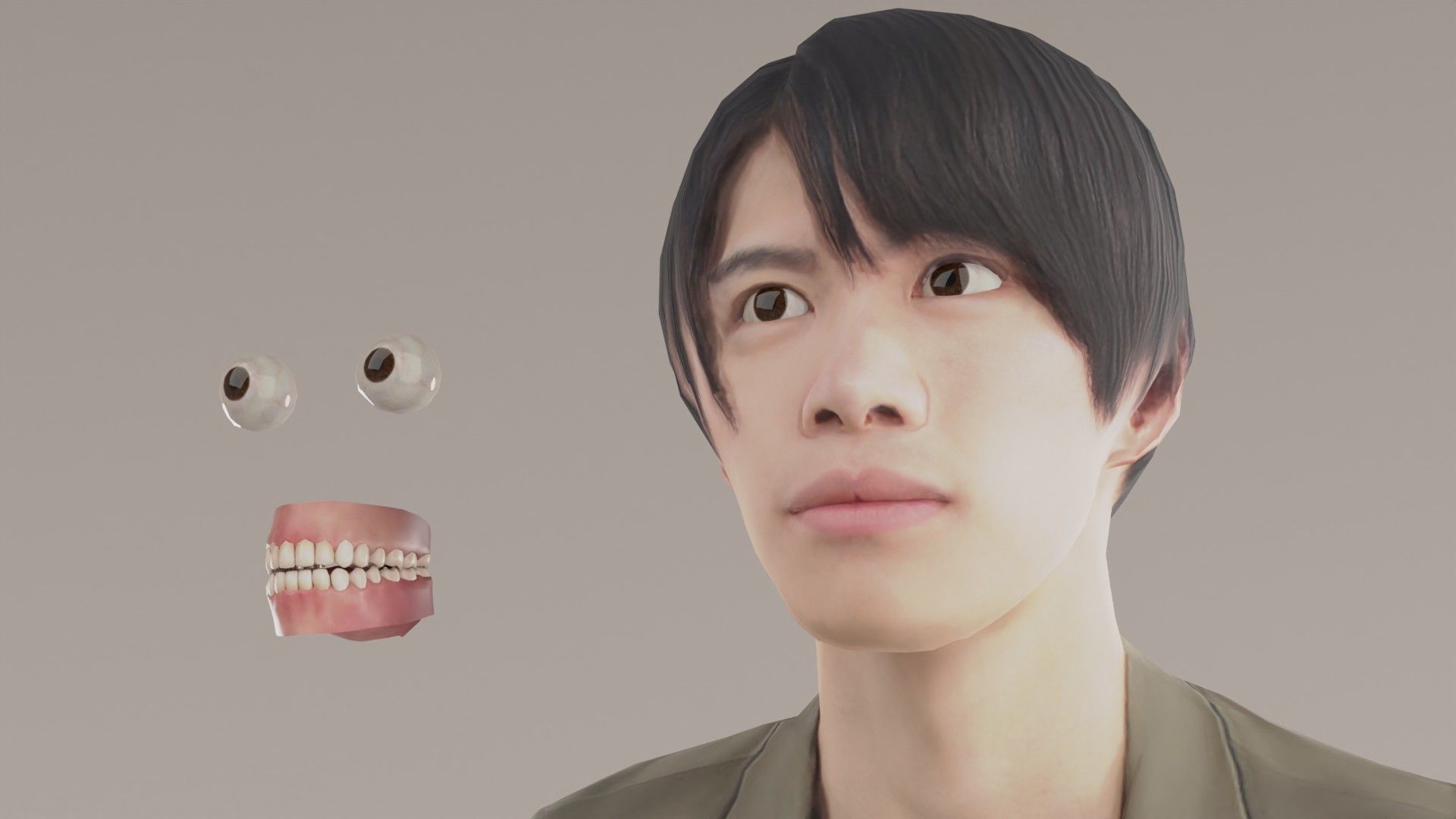 Asian Man Animation 3D 141 Kei Low-poly 3D model_7