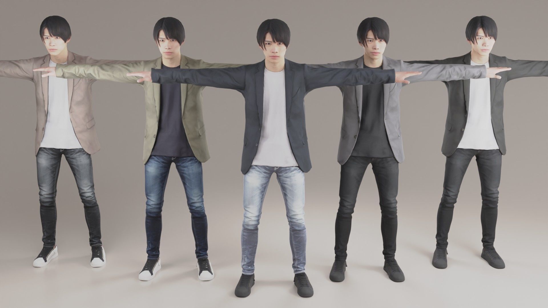 Asian Man Animation 3D 141 Kei Low-poly 3D model_3