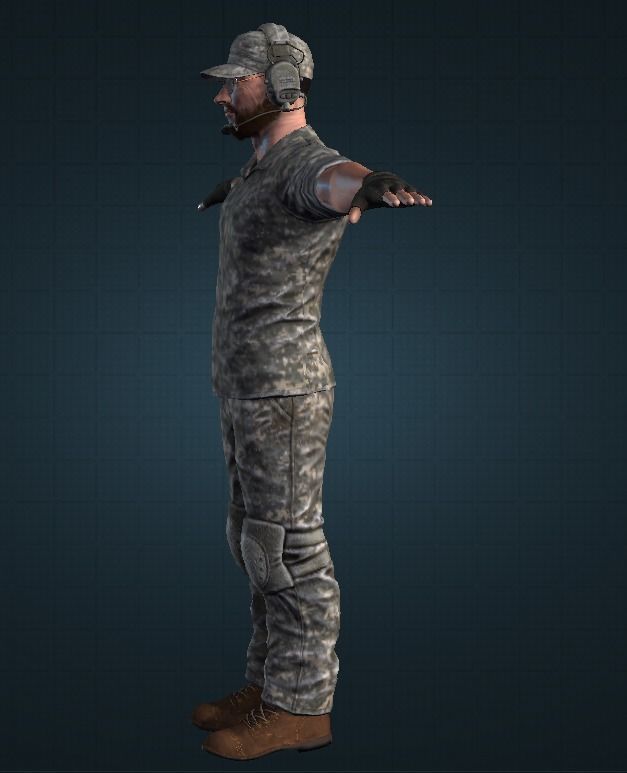 Soldier Low-poly 3D model_2