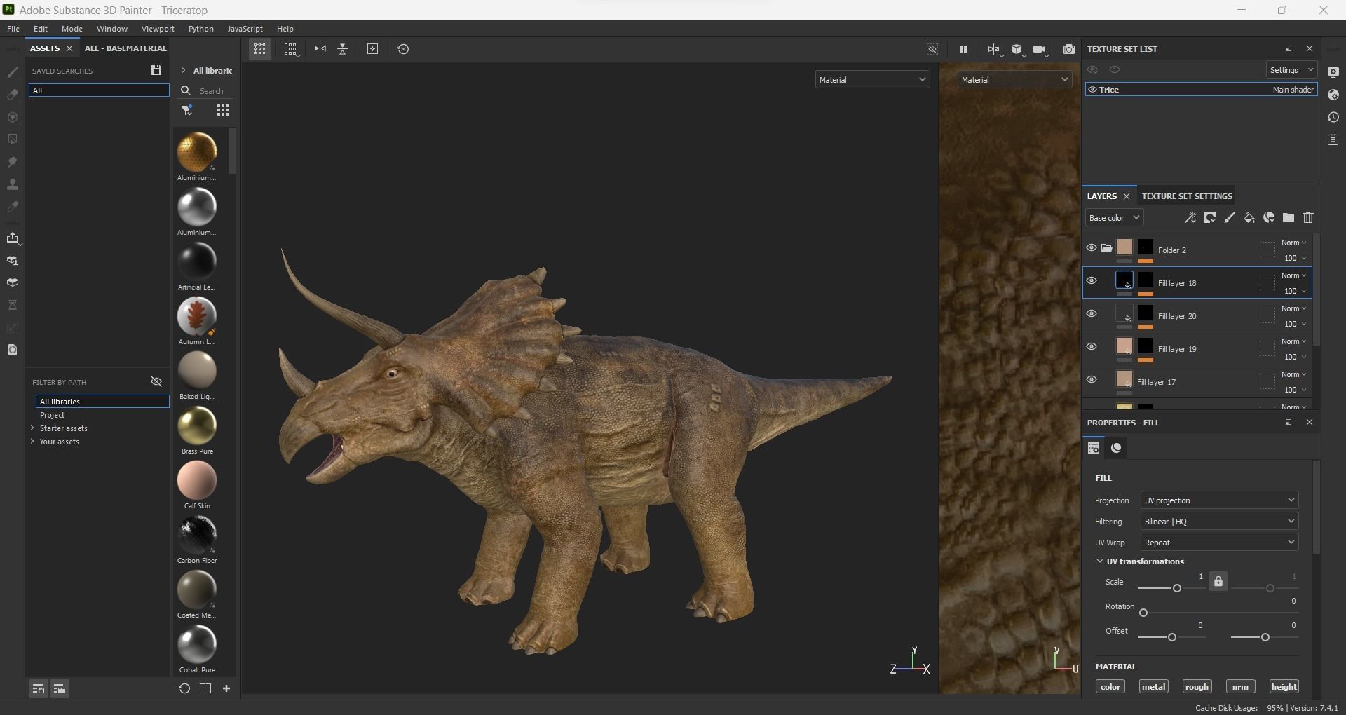 Monster Triceratops - Prehistoric Dinosaurs Low-poly 3D model_22