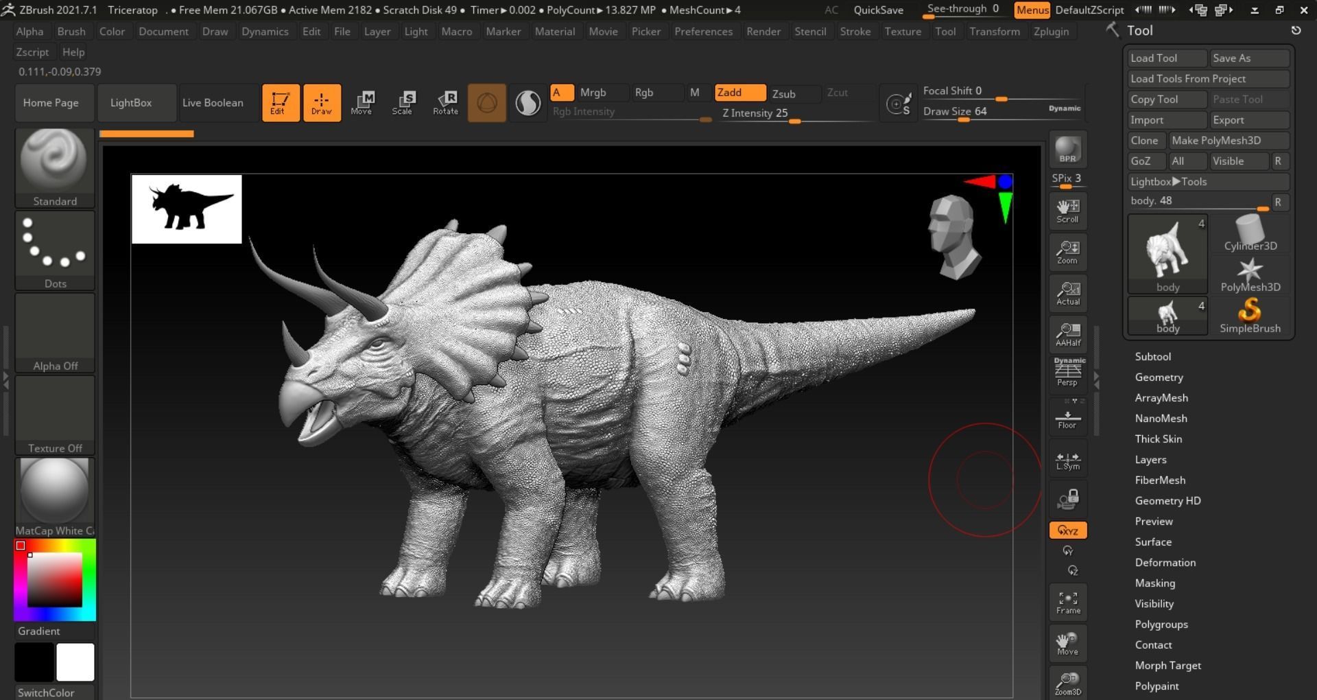 Monster Triceratops - Prehistoric Dinosaurs Low-poly 3D model_21
