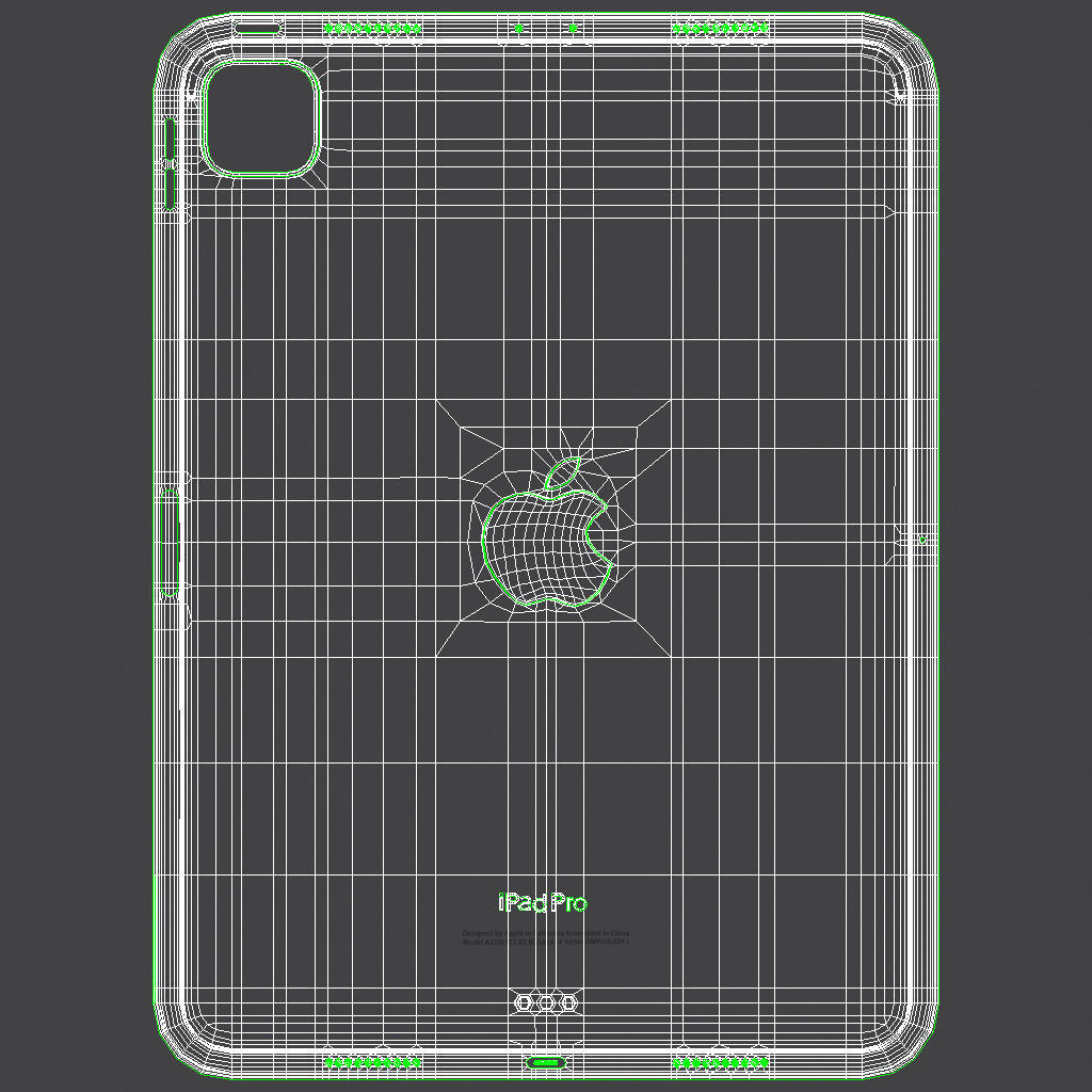 Apple iPad Pro 11 2022 All Colors with Pencil Low-poly 3D model_32