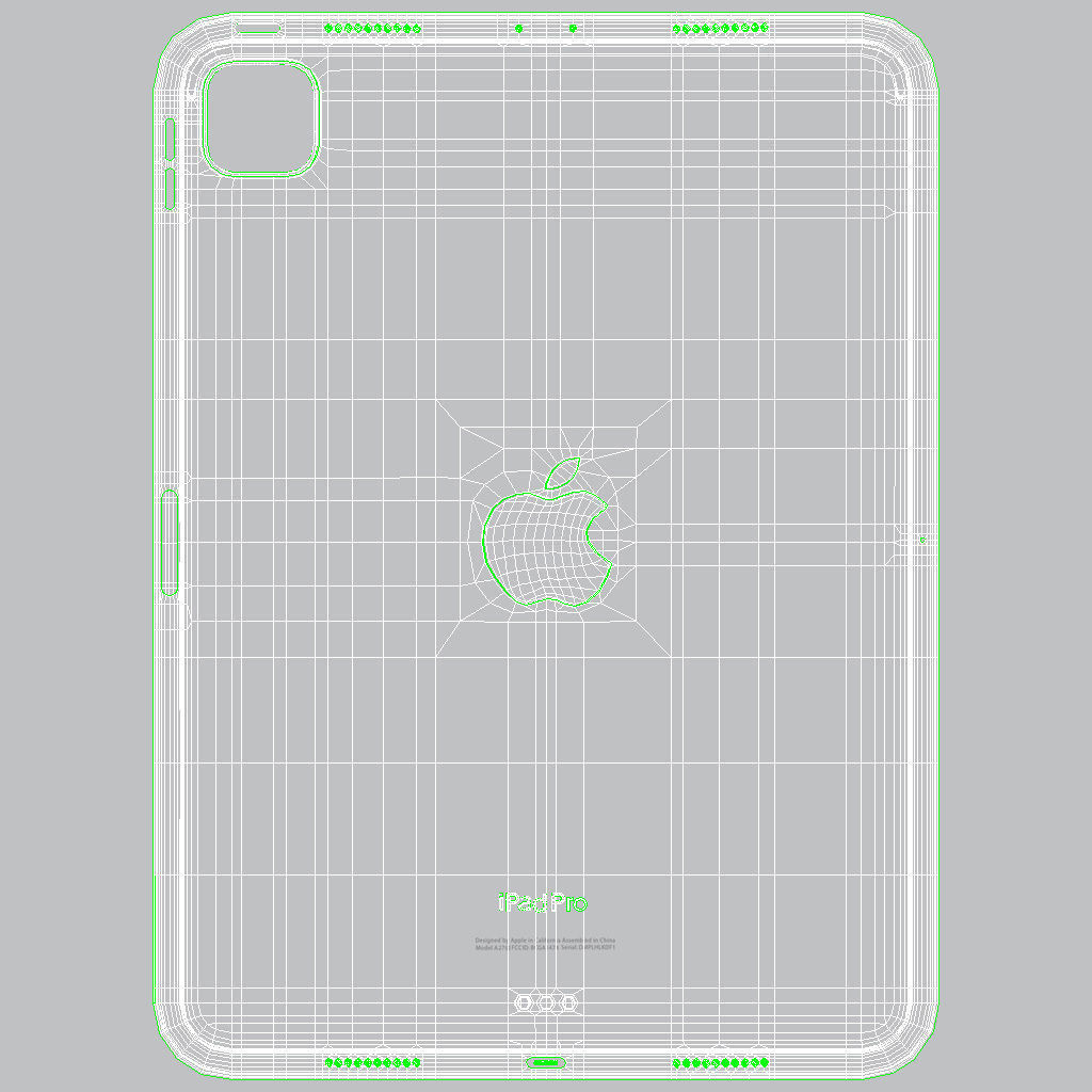 Apple iPad Pro 11 2022 All Colors with Pencil Low-poly 3D model_33