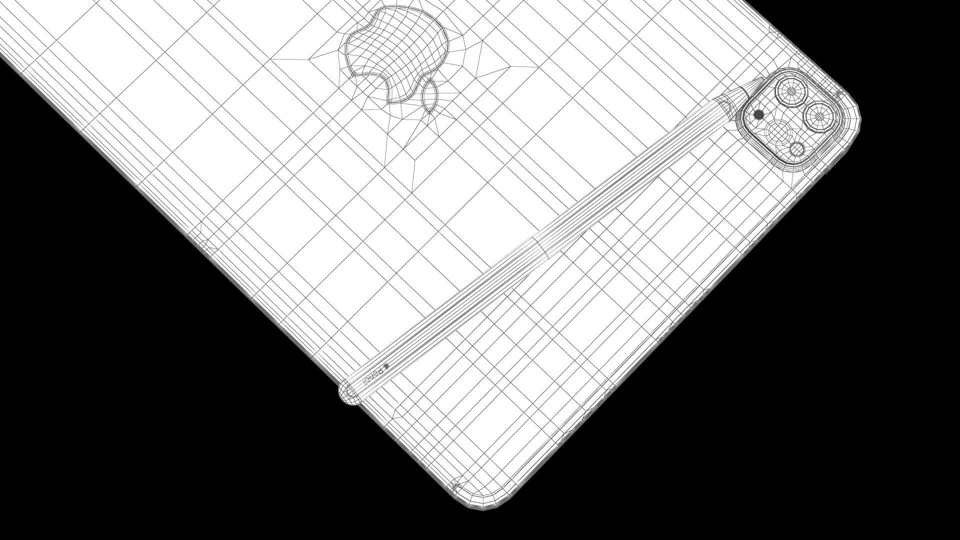 Apple iPad Pro 11 2022 All Colors with Pencil Low-poly 3D model_38