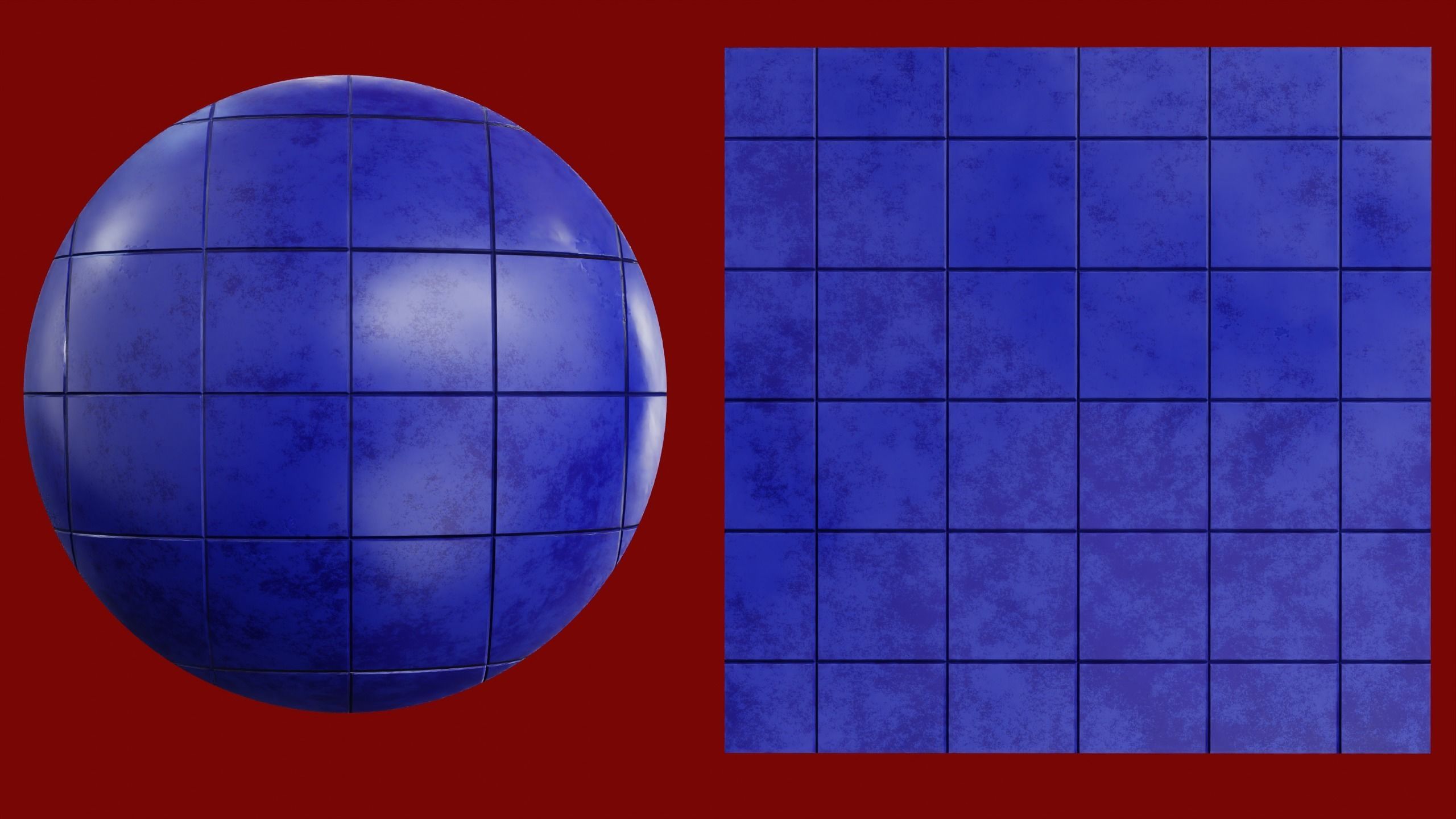 Procedural Marble Tile Material Texture_4