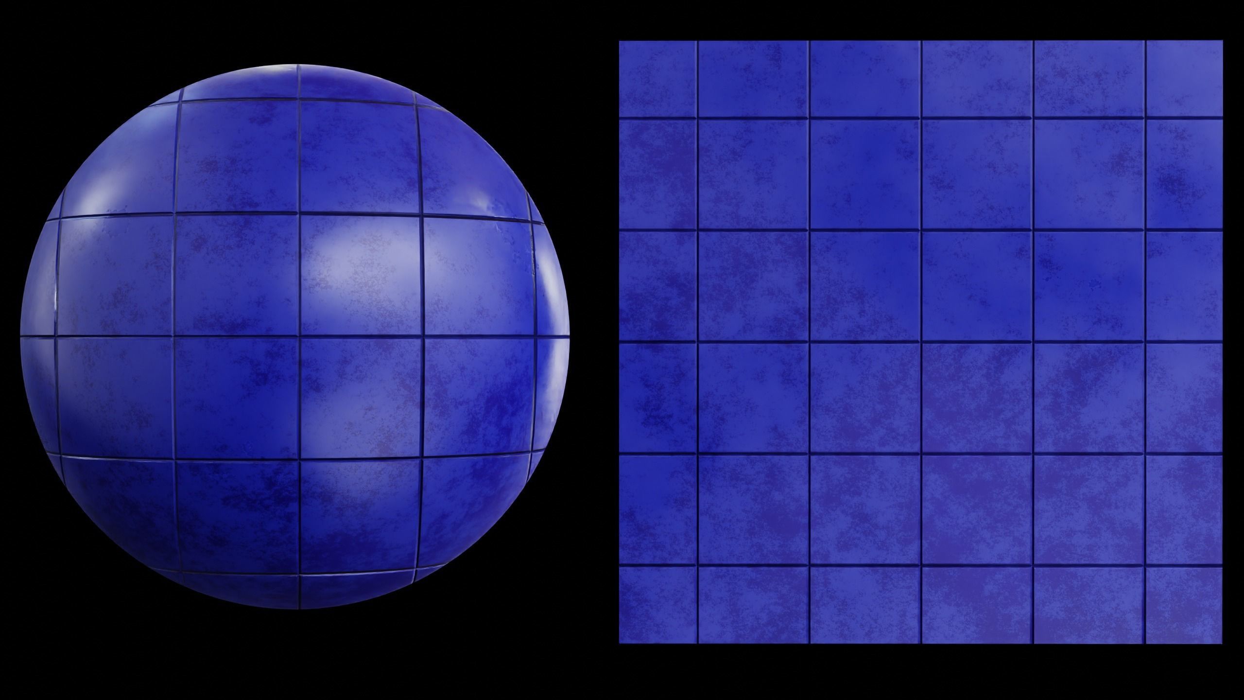 Procedural Marble Tile Material Texture_3