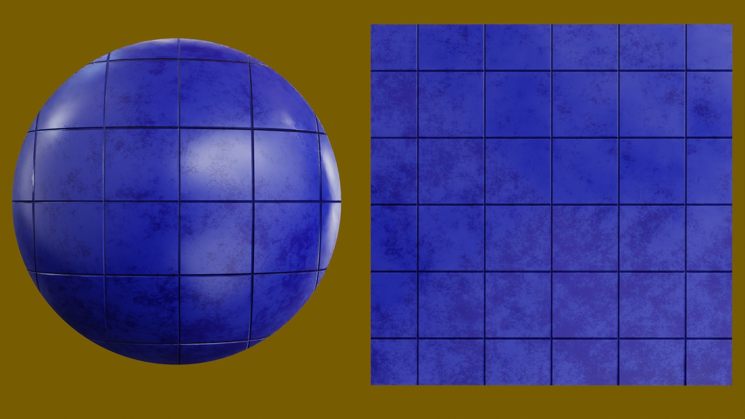 Procedural Marble Tile Material Texture_5