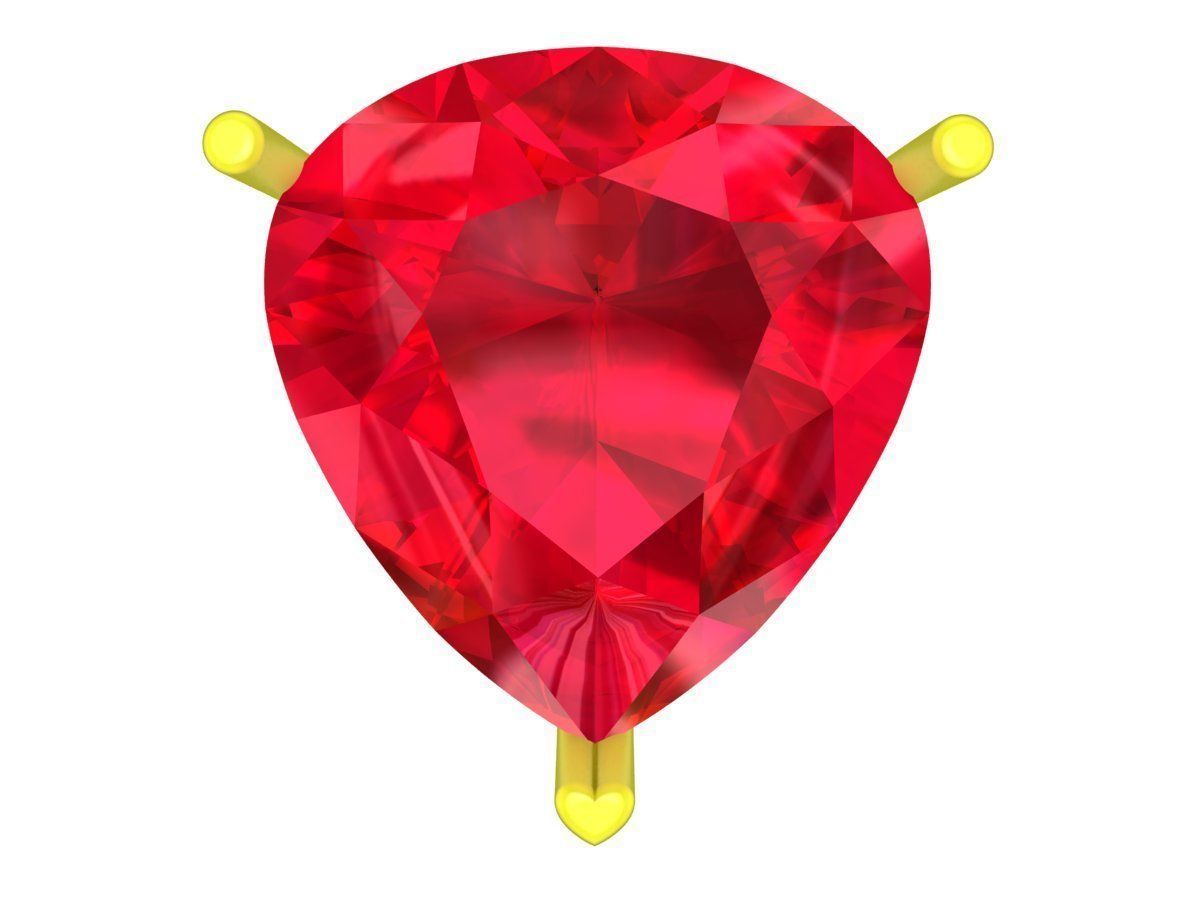 7281 Pear Diamond Eternity Engagement Ring 3D print model_3