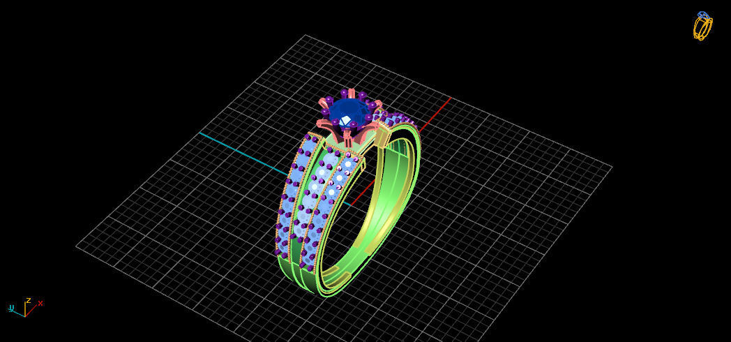 rings 3D print model_3