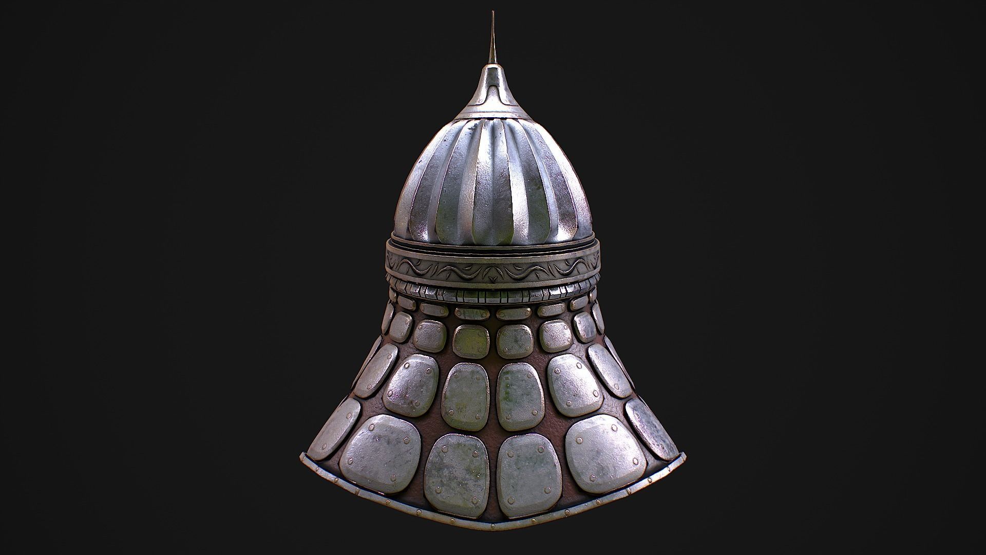 Medieval Helmet 2 3D Model Low-poly 3D model_5