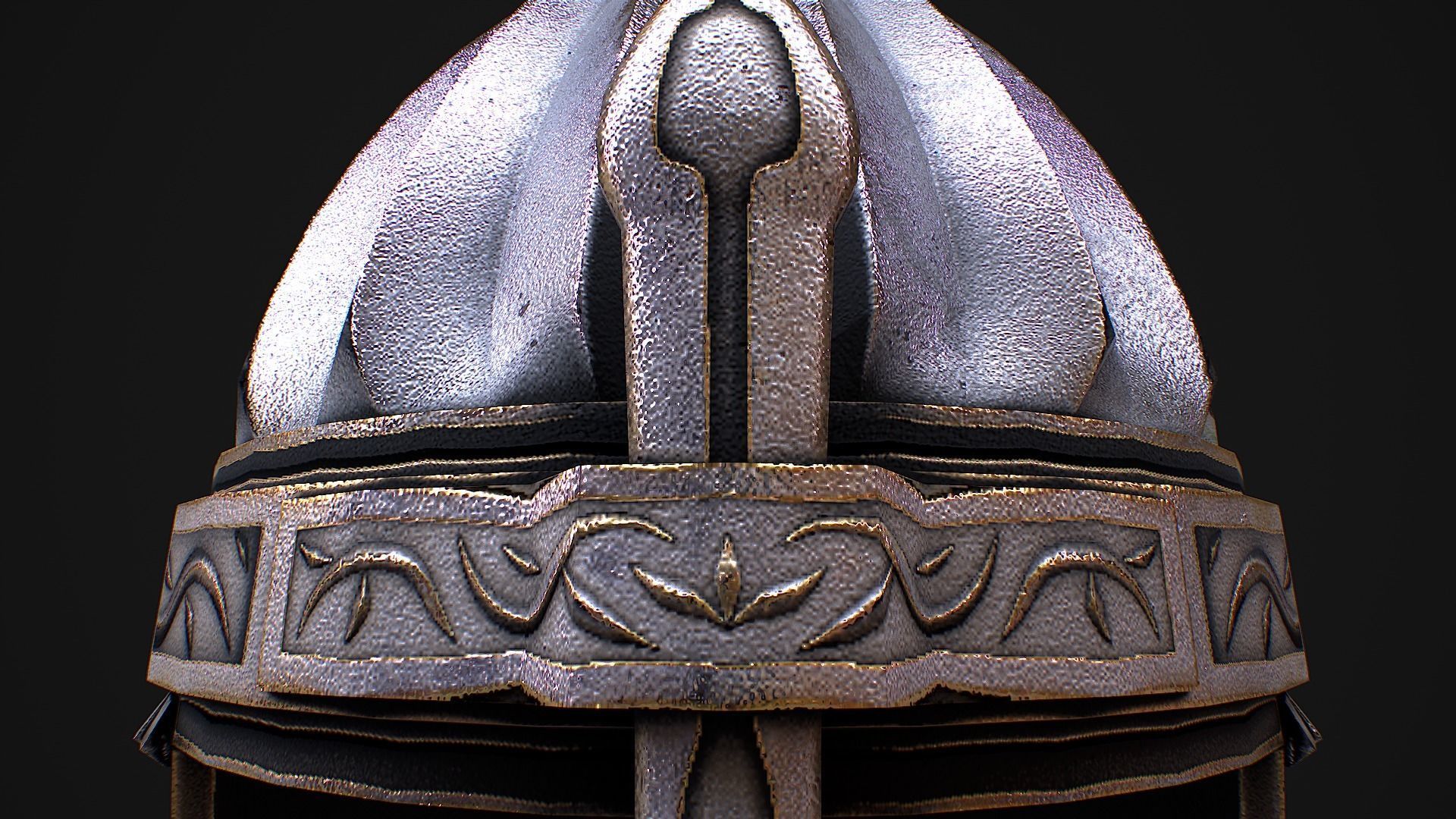 Medieval Helmet 2 3D Model Low-poly 3D model_11