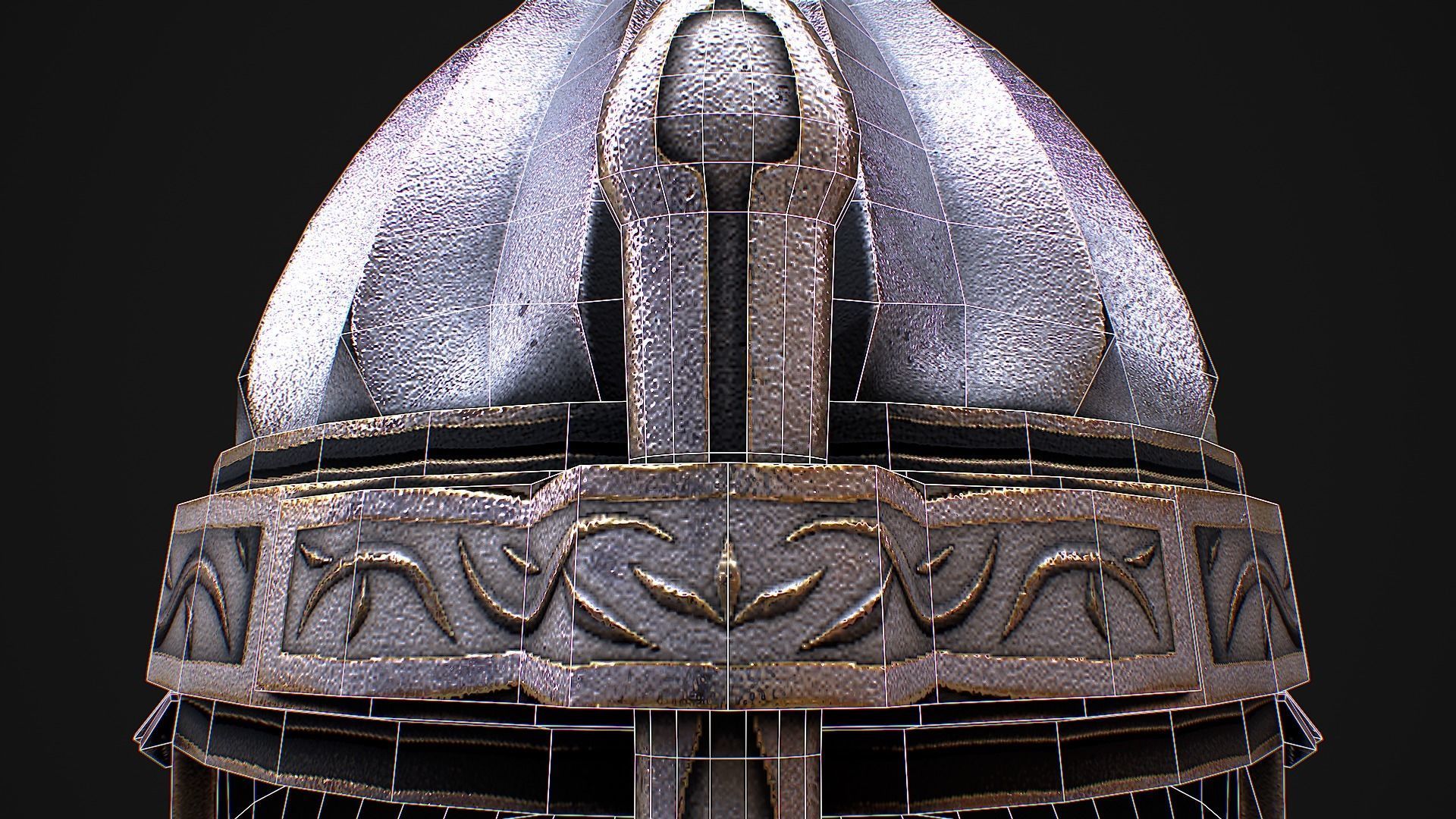 Medieval Helmet 2 3D Model Low-poly 3D model_12