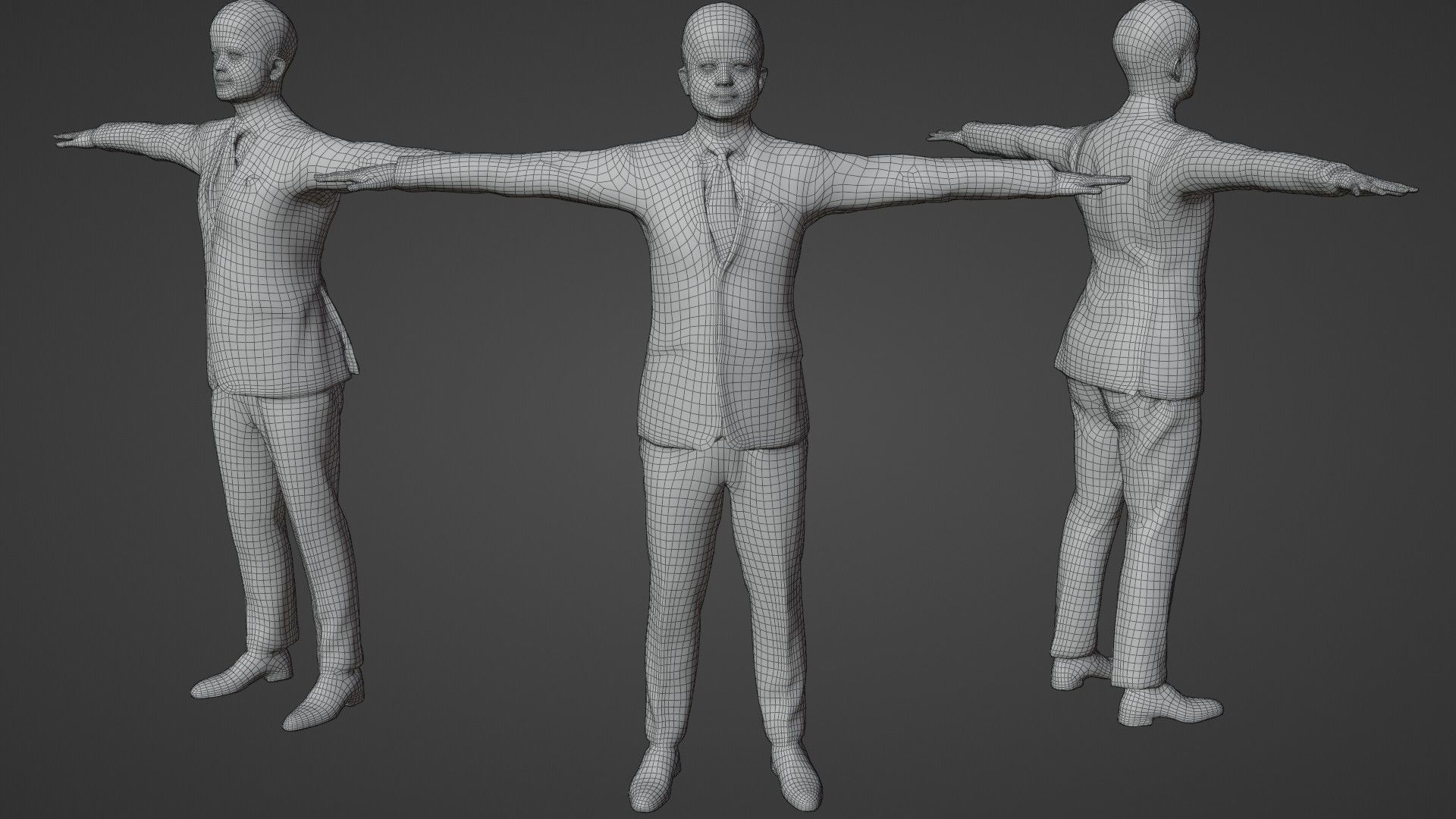 Asian Man Animation 3D 115 Dai Low-poly 3D model_1