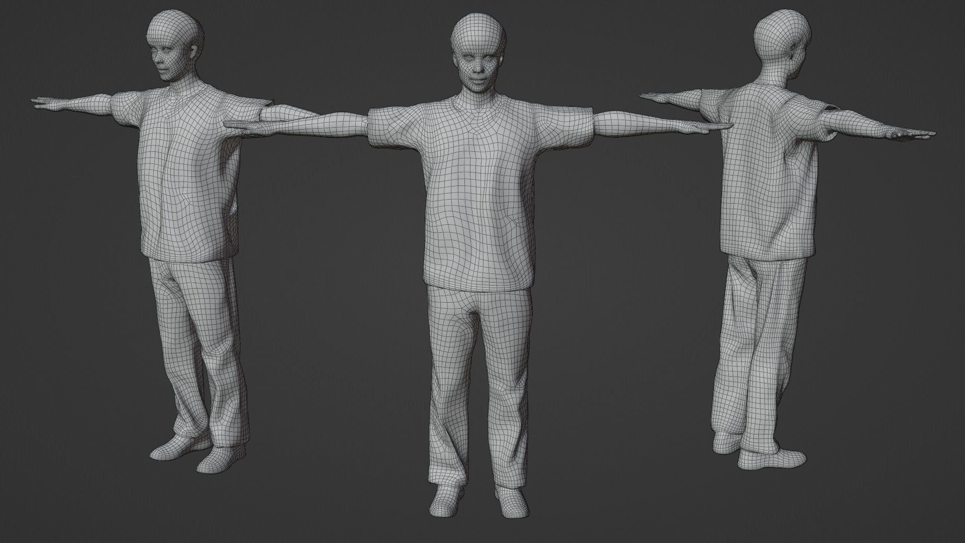 Asian Doctor Animation 3D 127 Kazu Low-poly 3D model_1