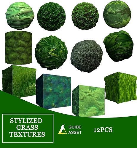 Stylized Grass PBR Texture Pack Texture