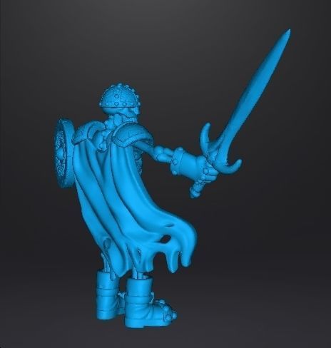 SKELETON UNDEAD WARRIOR MINIATURE MODEL FOR FANTASY GAMES RPG 3D print model_8