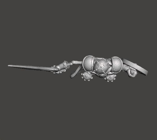 SKELETON UNDEAD WARRIOR MINIATURE MODEL FOR FANTASY GAMES RPG 3D print model_4