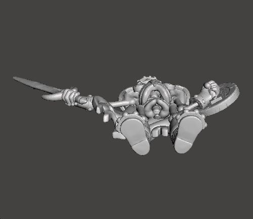 SKELETON UNDEAD WARRIOR MINIATURE MODEL FOR FANTASY GAMES RPG 3D print model_5