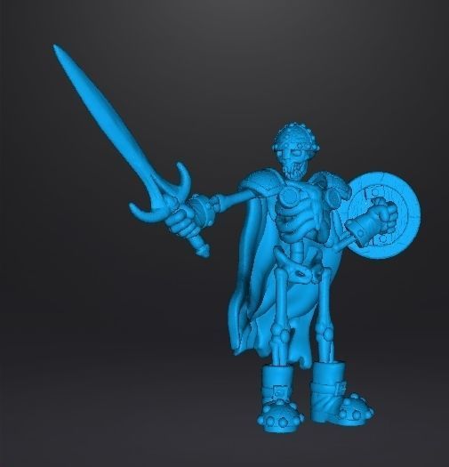 SKELETON UNDEAD WARRIOR MINIATURE MODEL FOR FANTASY GAMES RPG 3D print model_7