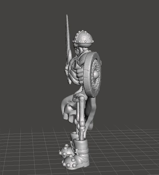 SKELETON UNDEAD WARRIOR MINIATURE MODEL FOR FANTASY GAMES RPG 3D print model_1