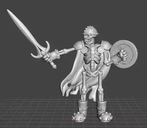 SKELETON UNDEAD WARRIOR MINIATURE MODEL FOR FANTASY GAMES RPG