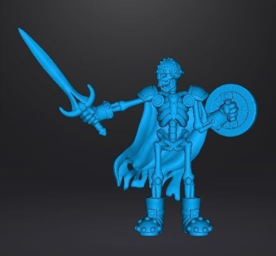 SKELETON UNDEAD WARRIOR MINIATURE MODEL FOR FANTASY GAMES RPG 3D print model_6