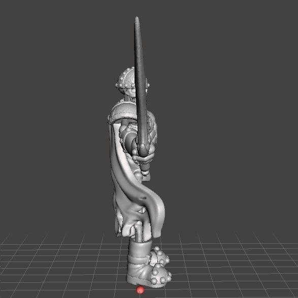 SKELETON UNDEAD WARRIOR MINIATURE MODEL FOR FANTASY GAMES RPG 3D print model_3