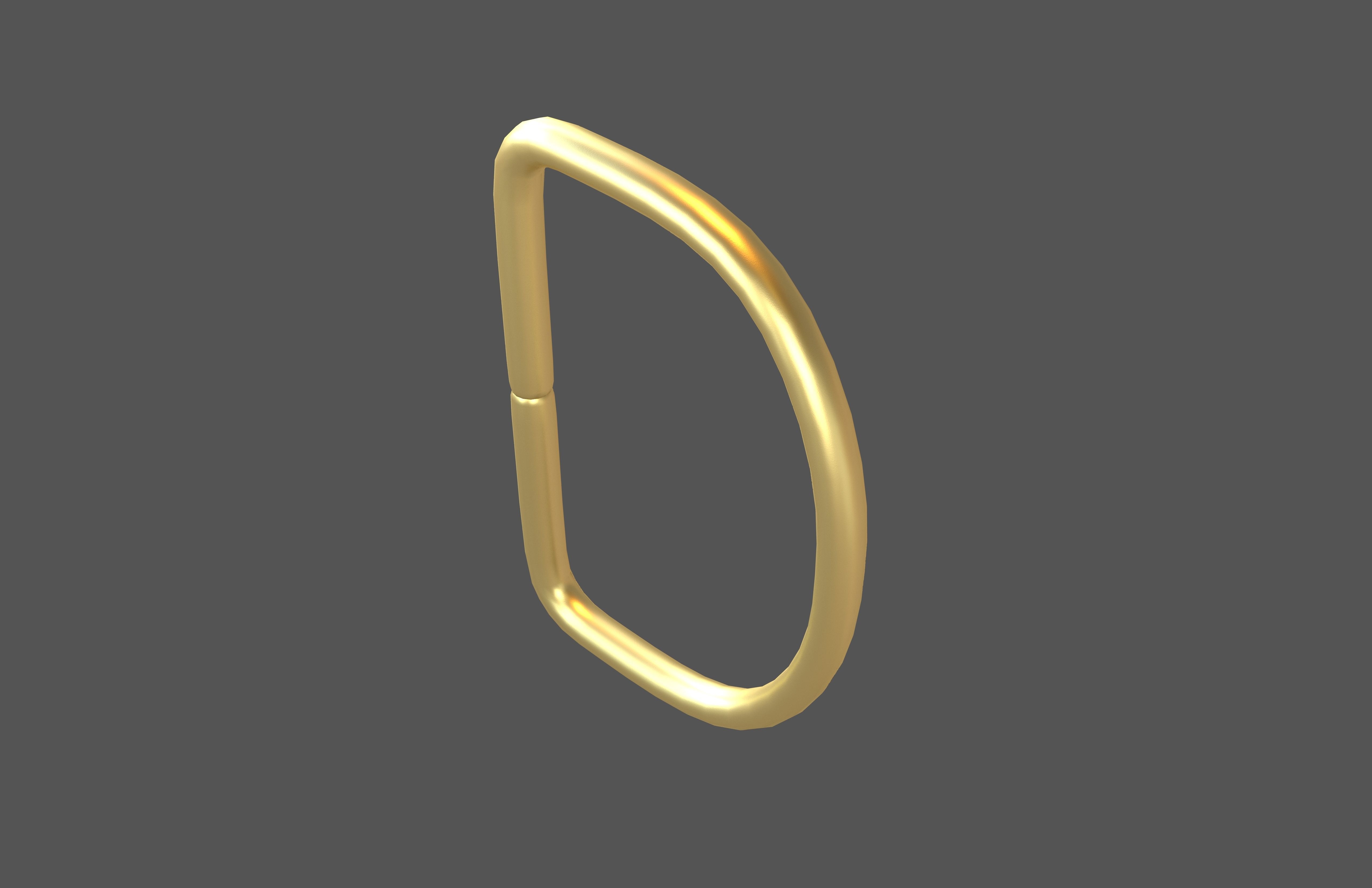 D Ring V1 002 Low-poly 3D model_3