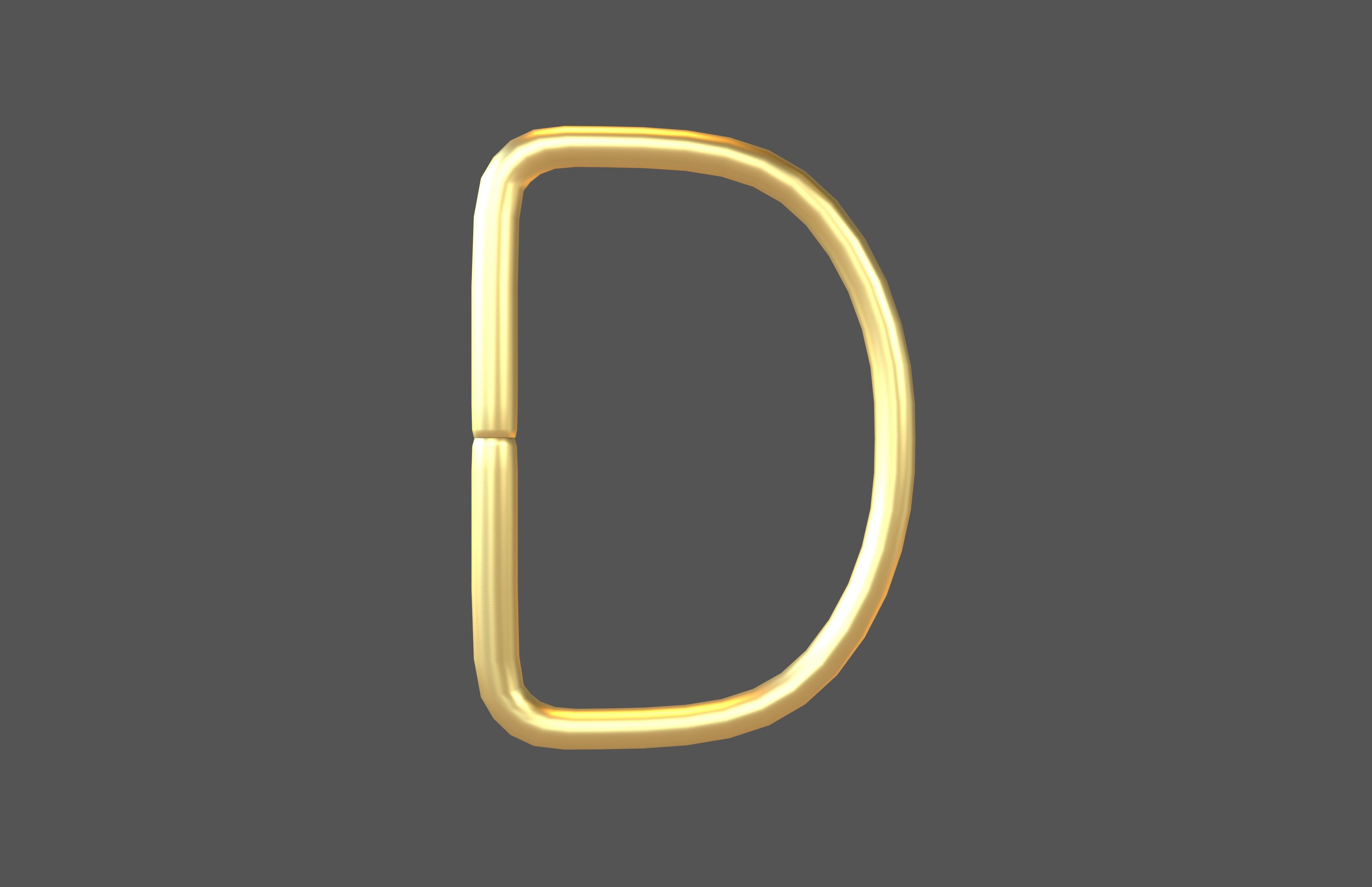 D Ring V1 002 Low-poly 3D model_1
