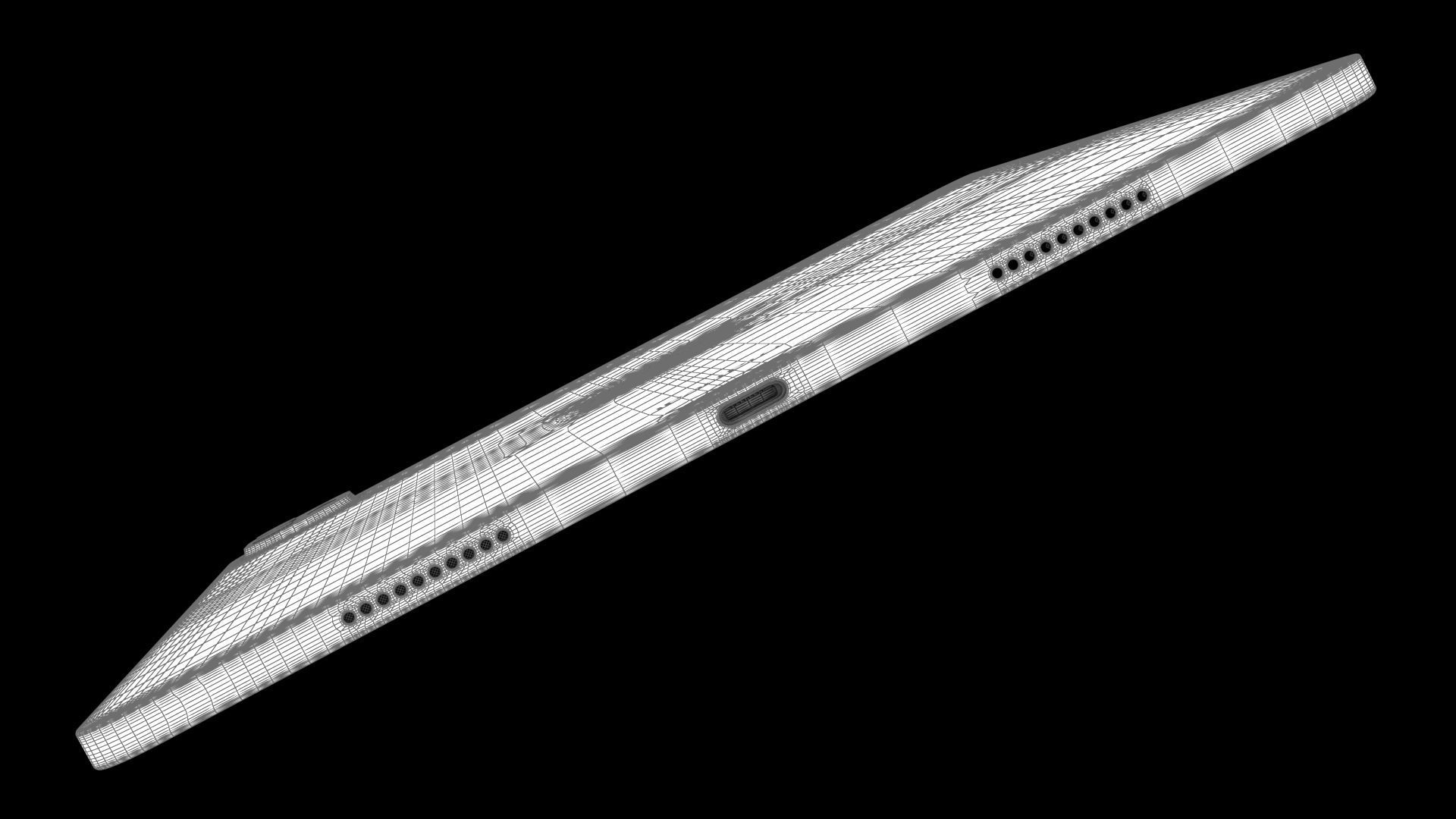 Apple iPad Pro 12-9  2022 All Colors with Pencil Low-poly 3D model_47