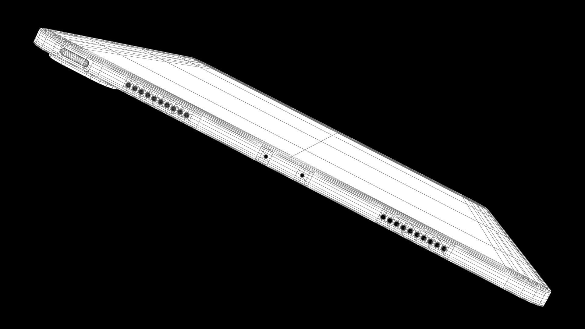 Apple iPad Pro 12-9  2022 All Colors with Pencil Low-poly 3D model_46