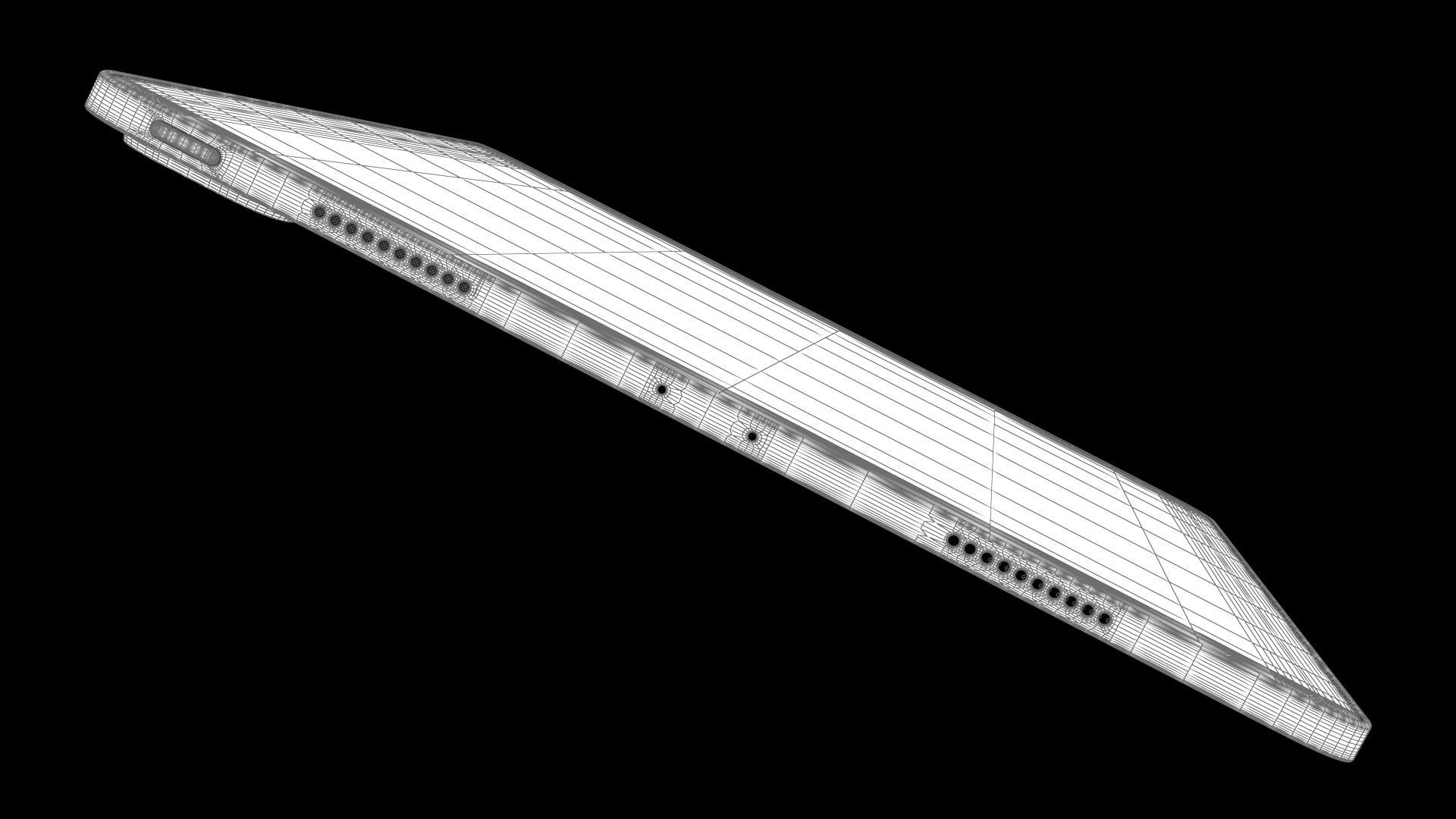 Apple iPad Pro 12-9  2022 All Colors with Pencil Low-poly 3D model_45